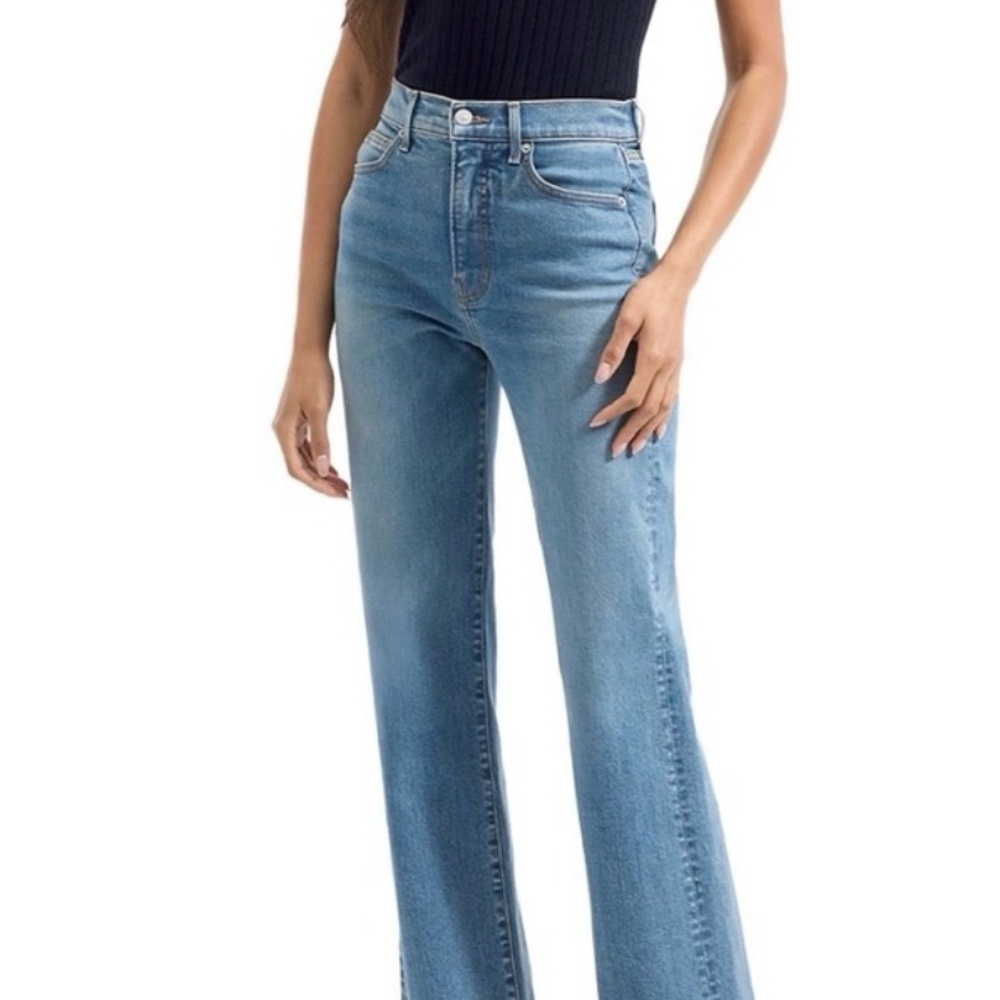 NWT Crosbie Veronica Beard High-Rise Light Wash Wide-Leg Jeans